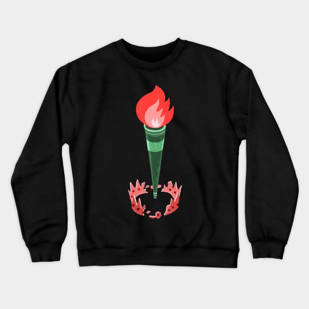 Statue of Liberty Torch Crewneck Sweatshirt by washburnillustration